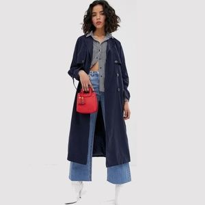 Trench coat jacket navy blue Vero Moda lightweight